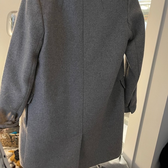 Zara Grey Wool Coat - Picture 4 of 7